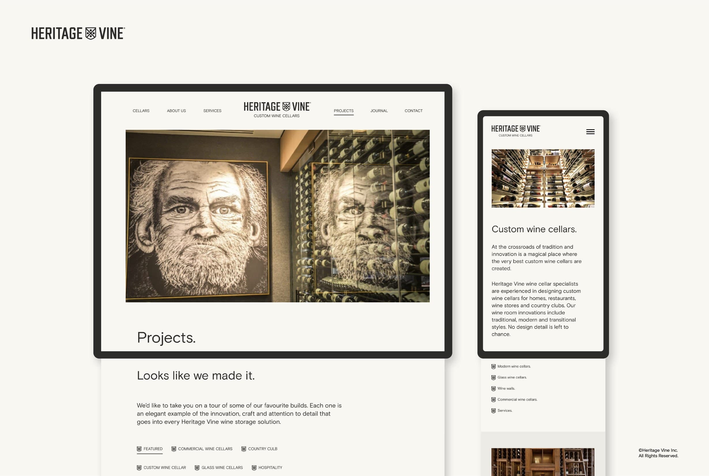 Heritage Vine 2020 Website