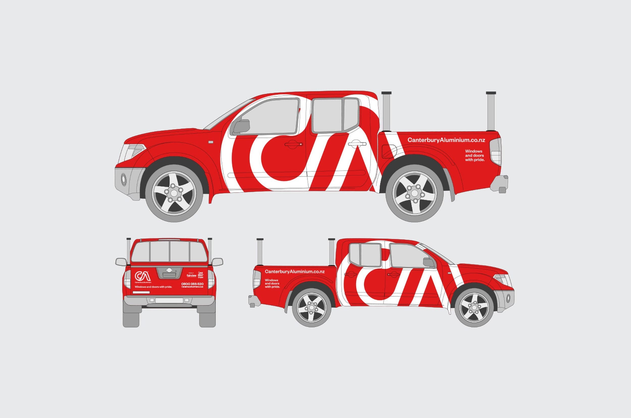 Canterbury Aluminium branding 06