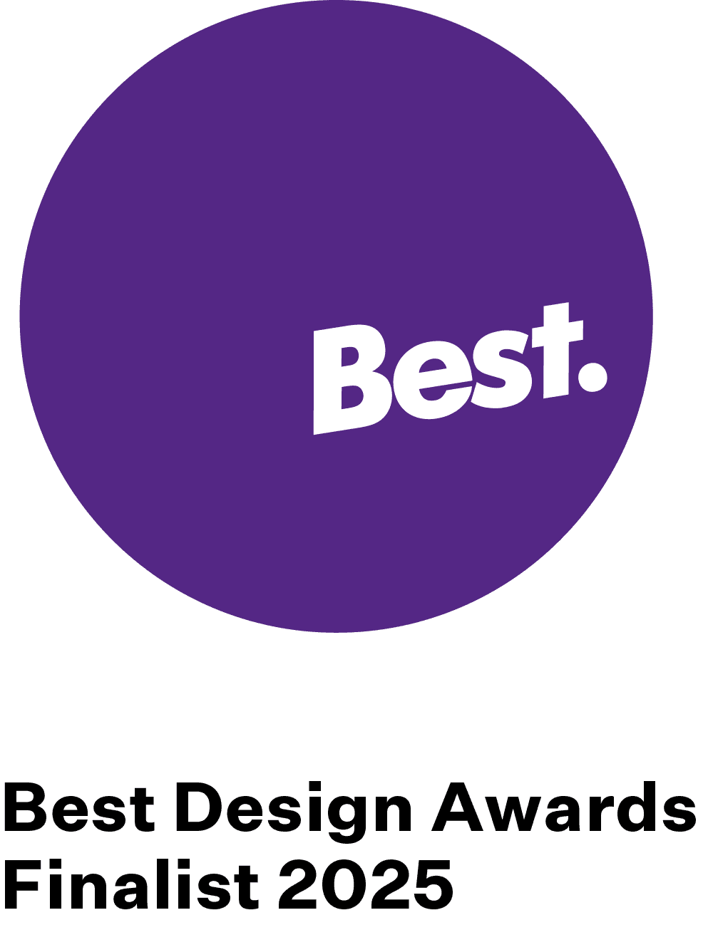 Best 2025 Winners Badge Logo Finalist black
