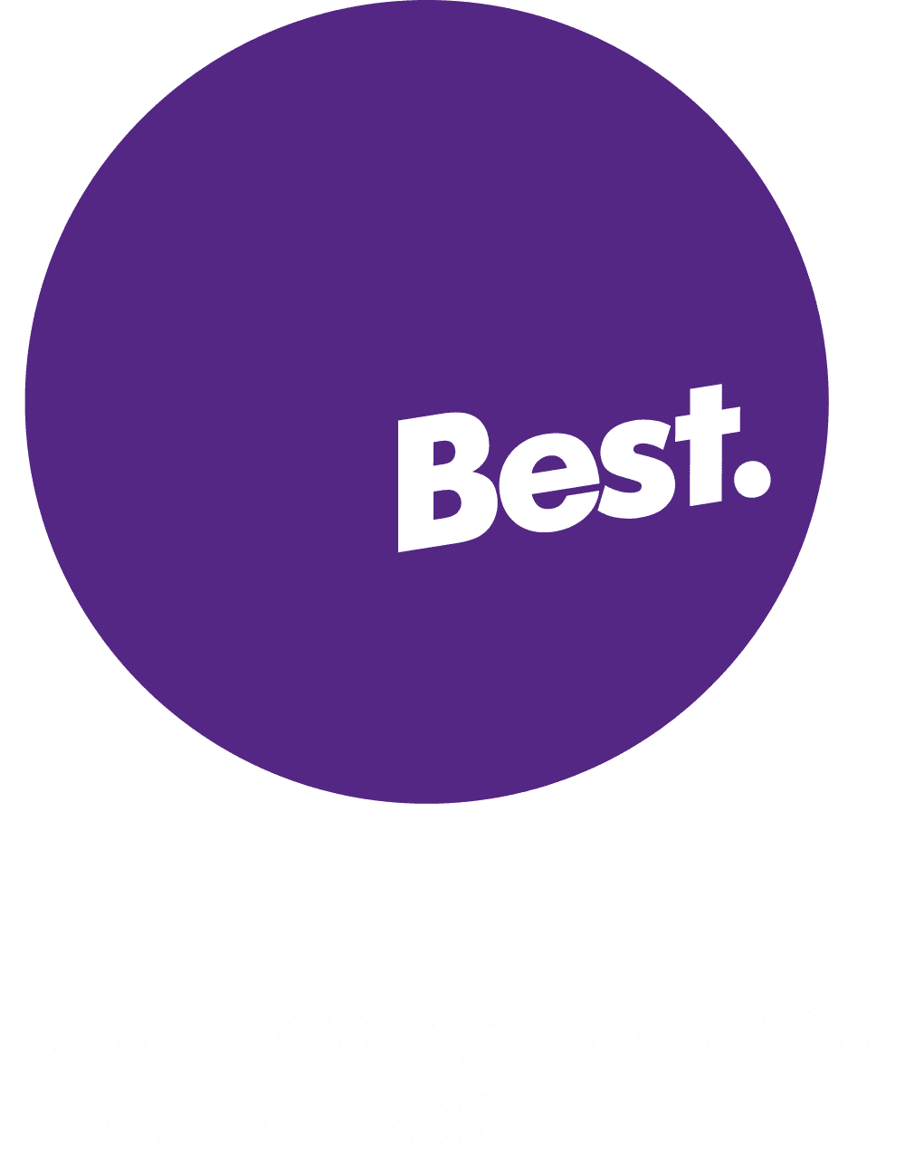 Best 2025 Winners Badge Logo Finalist white