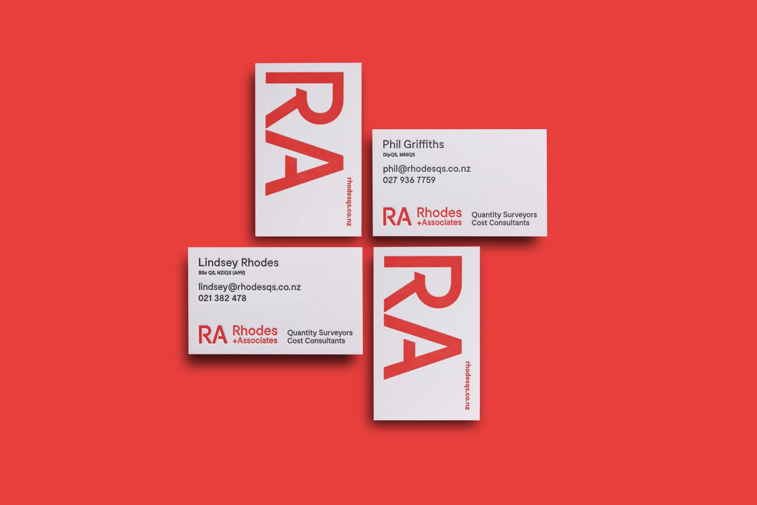 Ra business cards rotated